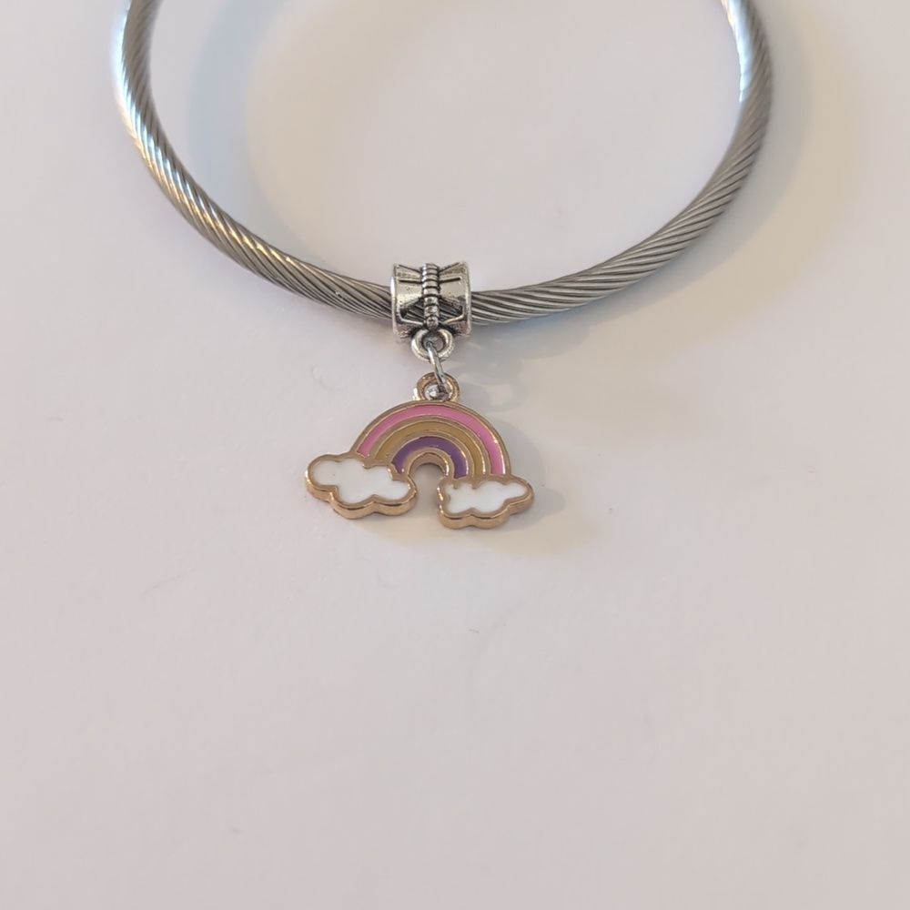 Rainbow Dangle Charm for‎ Pandora Style Bracelet